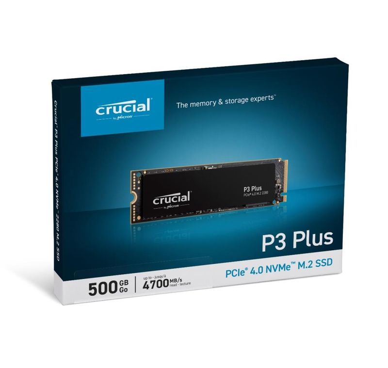 Crucial P3 Plus 500GB NVMe Gen4