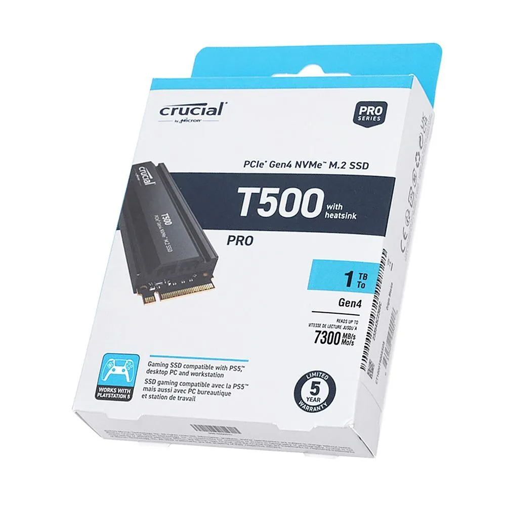 Crucial T500 1TB NVMe Gen4